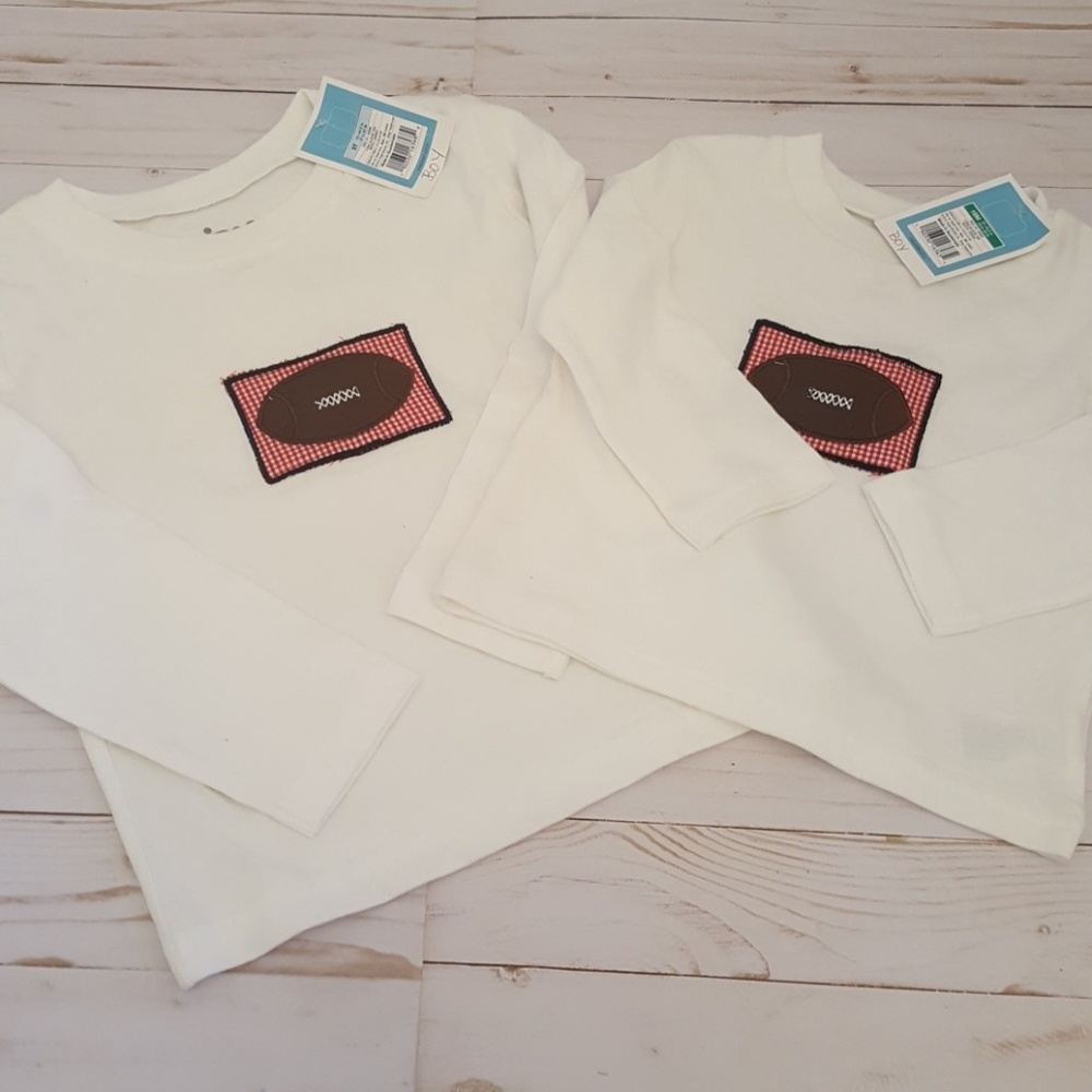 NWT Sibling Matching Football Applique 5T/18mo Boy